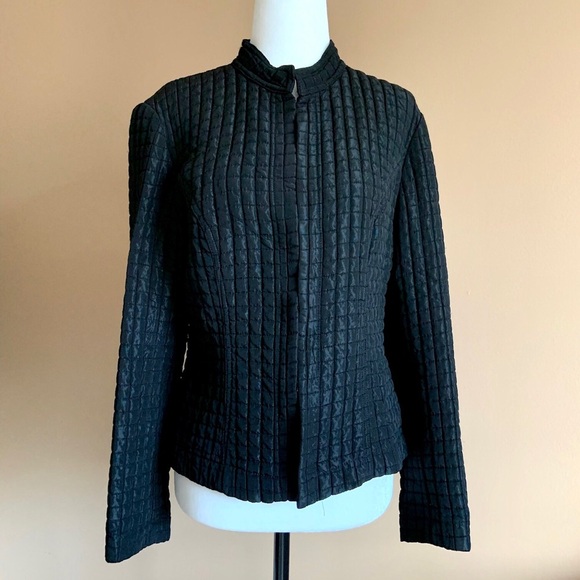 Mario Serrani black quilted blazer - Picture 8 of 9